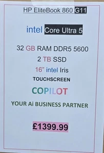 HP EliteBook 860 G11 Core Ultra 5 RAM 32 SSD 2TB - Picture 1 of 7