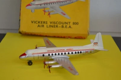 Forro de aire Dinky 708 Vickers Viscount 800 BEA en caja IMPRESIONANTE Foto 1 de 4