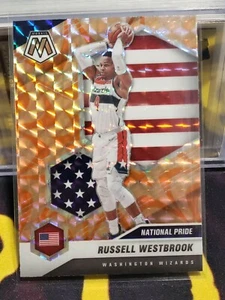 2020-21 Mosaic Russell Westbrook National Pride Orange Reactive Prizm #253 PWE - Picture 1 of 2