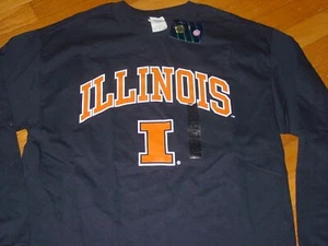 University ILLINOIS FIGHTING ILLINI Long Sleeve T-Shirt NEW TAG sz..... LARGE - Picture 1 of 9