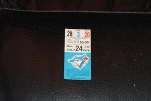 24 JUILLET 1978 MARINS AUX BLUE JAYS BILLET TALON COUPE MIEL WIN - Photo 1/2