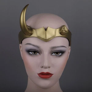 Female Cosplay Horns Loki Helmet Horns Cosplay Props Adult Soft PVC - Picture 1 of 4