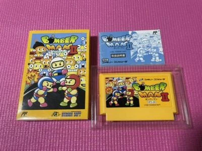 Used Hudson 1991 BOMBER MAN II 2 Nintendo Famicom NES Action Japanese Retro Game - Image 1 of 4