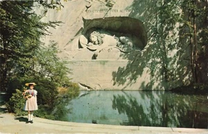 Postcard Lion Monument Löwendenkmal Luzern Switzerland - Bild 1 von 2