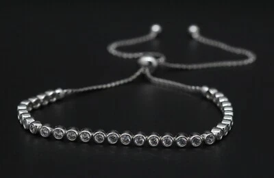 Tennis Armband - 925er Silber - Zirkonia - zum verstellen - Bild 1 von 4