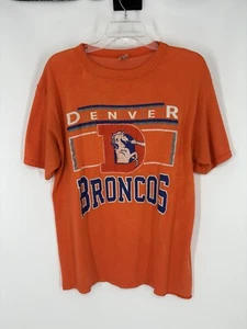 Vintage 80s Champion Denver Broncos Made In USA Single Stitch Graphic Tee XL - Picture 1 of 10