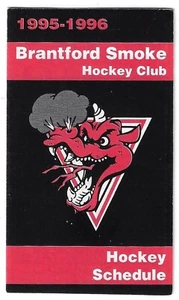 Centros de transporte de camiones de hockey Brantford Smoke CoHL UHL IHL 1995-96 horario - Imagen 1 de 1