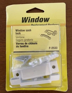 3 PRIME LINE F-2533 White Diecast Window Sash Lock & Keeper New In Box - Picture 1 of 2