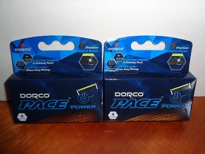 Dorco Pace Power Razor Cartridges with 6 Precision Blades 2-4 Packs 8 Total