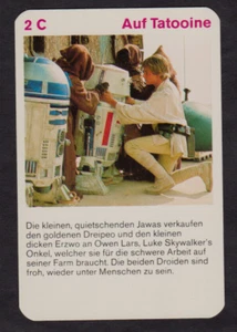 1978 German Star Wars #2C Luke Skywalker & Droids Card ex+ - Bild 1 von 2