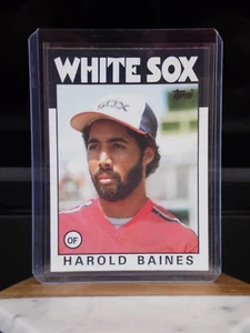 1986 TOPPS HAROLD BAINES #755 MLB BASEBALL CARD WHITE SOX SLEEVED CENTERED NM+ - Picture 1 of 2