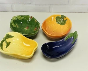 William Sonoma Jardín Huerto 4 tazones pequeños salsa para sumergir verduras condimentos - Imagen 1 de 8
