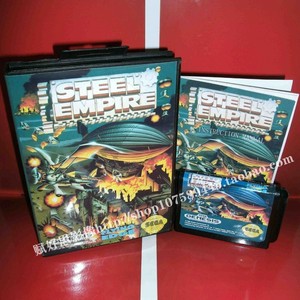 Steel empire with Box & Manual 16 bit Sega MD game Cartridge Mega drive Genesis