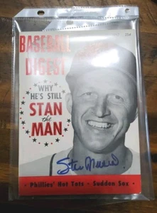 Stan Musical firmato pulito 1957 digest baseball bello autografo vedi foto - Foto 1 di 3