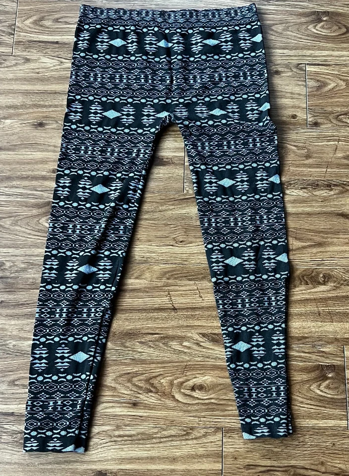 womans Leggings One Size black and white print - Image 1 of 2