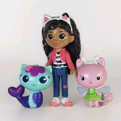 Gabby’s娃娃屋套装Netflix粉红色Kitty Fairy Purr-ific迷你动作玩偶 — 第 1/4 张图片
