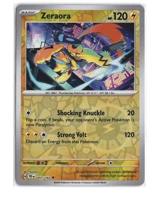 Zeraora 057/162 Reverse Holo - SV05: Temporal Forces - NM - Image 1 of 2