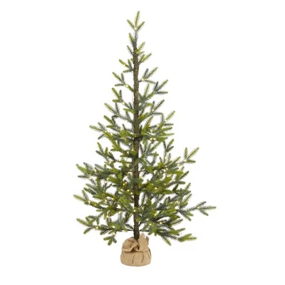 4' Fraser Fir Artificial Christmas Tree, Clear LED, Burlap Base, Bendable Branch - Image 1 of 3