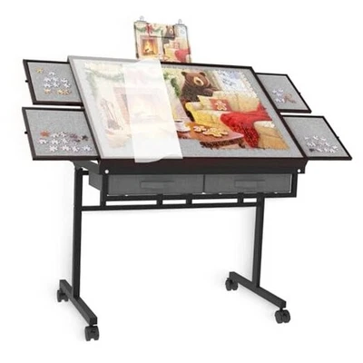 Mesa de rompecabezas y espacio de almacenamiento adicional, rompecabezas ajustable de cinco ángulos ascendentes 1500 piezas Foto 1 de 4