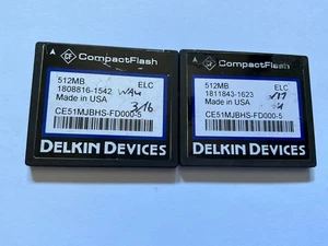 2pcs 512mb DELKIN Made in USA compactflash memory cards for Canon,Kodak,Nikon6 - Picture 1 of 2