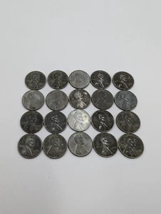1943 (P) STEEL LINCOLN WHEAT CENT PENNY COINS (20 Münzen) - Bild 1 von 10