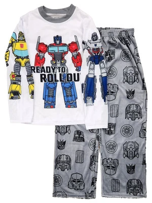 Conjunto de pijama camisa y pantalón para dormir Transformers Autobots blanco y gris para niños Foto 1 de 2