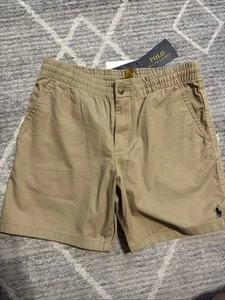NWT POLO RALPH LAUREN BOYS 5' KHAKI SHORTS SZ14 BEIGE REG$49 - Picture 1 of 3