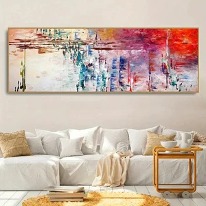 Panoramic Extremely Interesting Abstract Paintings Canvas Wall Art Home Decor - Picture 1 of 6