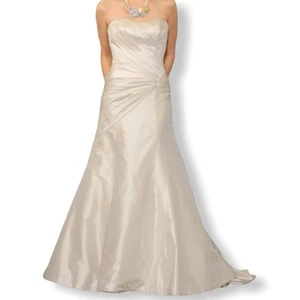 Vestido de novia Anne Barge marfil sin tirantes Raleigh - Imagen 1 de 15