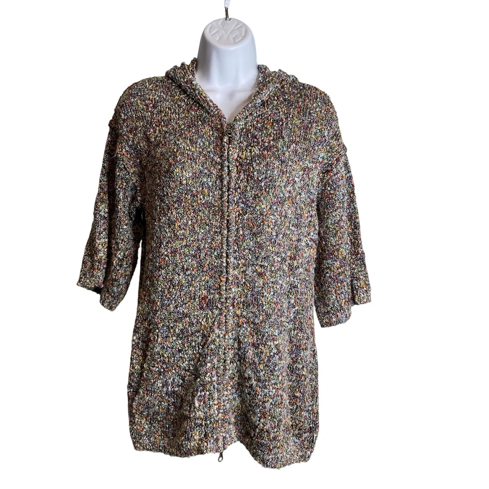 Женский вязаный длинный кардиган с капюшоном Anthropologie One Girl Who EST. Размер L - Изображение 1 из 4