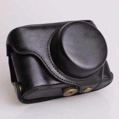 Estuche de cuero para cámara bolsa correa de agarre para FUJIFILM FUJI X100F Foto 1 de 2