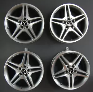 GENUINE SET ALLOY RIMS 18 INCH MERCEDES A B-Class W176 W246 AMG A1764010302 CLA  - Picture 1 of 6