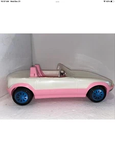 Convertible Vintage Barbie Car- White/Pink Mattel 1993 Paint & Dazzle- 17.5"🌺💗 - Picture 1 of 9