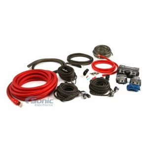 Rockford Fosgate RFK1D Complete Dual Amp 1/0 Gauge PC-OFC Amplifier Wiring Kit - Picture 1 of 11