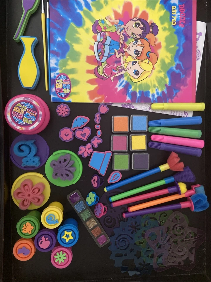Lote de 50 piezas de estampillas de espuma Lisa Frank vintage plantillas pintura y juego Foto 1 de 4