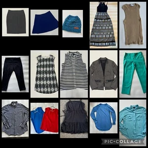 Women's Clothing Lot 16 pcs J.Crew Loft Calvin Klein Shirt Skirt Pants size S M - Picture 1 of 24