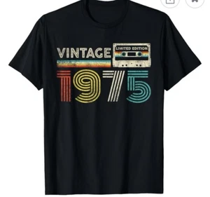 NWT Vintage Retro Style 1975 Throwback Tee Shirt Unisex Short Sleeve Size XL - Picture 1 of 6