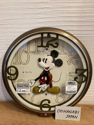 SEIKO Disney Mickey Mouse Wall Clock Metallic FW576B 6 songs melody New F/S - Image 1 of 4