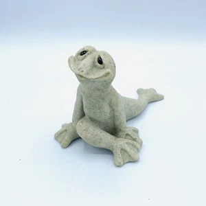 Quarry Critters Fritzi Yoga Smiling Frog Figurine 2001 Second Nature Designs - Picture 1 of 5
