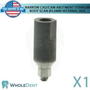 Narrow Titanium Body Scan CAD/CAM Dental Int Hex 2.0mm Library Digital Lab - Picture 1 of 4