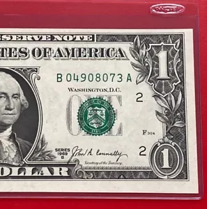 1969B $1 DOLLAR BILL ( NEW YORK B ) BLOCK B-A ,UNCIRCULATED - Picture 1 of 3