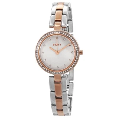 $155 DKNY City Link Quartz Crystal Silver & Gold Tone Ladies Watch NY2915 - Image 1 of 4