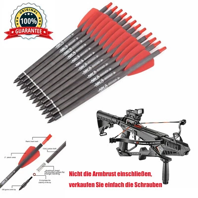 12X Archery Armbrust Pfeile Carbon Bolzen für Ek Archery Adder Cobra System 7,5"