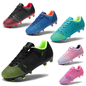 Boys Girls Soccer Cleats Youth Firm Groud Athletic Trainning Football Shoes - Picture 1 of 51