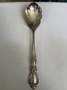 1847 Rogers Bros Silverplate Heritage Shell Sugar Spoon - Picture 1 of 3