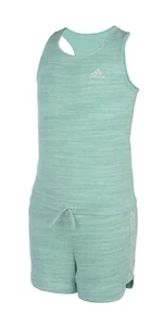 NWT ADIDAS GIRLS KIDS MINT GREEN ROMPER SIZES 4, 5, OR 6 ~ MSRP $34.00 - Picture 1 of 7