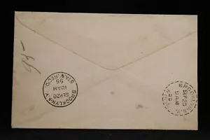 NY: Brooklyn 1895 Abdeckung, SELTENE Whitehead Maschine Empfang Stornierung gepunkteter Kreis - Bild 1 von 2