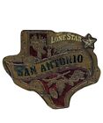 Vintage Lone Star Brass Belt Buckle, San Antonio Buckle