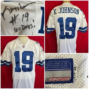RARA maglia Team Issued Keyshawn Johnson #19 Dallas Cowboys GIOCO INDOSSATO firmata USC - Foto 1 di 24