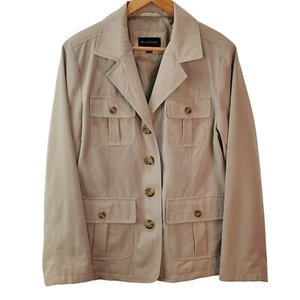 Giacca Braetan donna XL stile trench beige avorio 4 tasche bottoni foderata davanti - Foto 1 di 9
